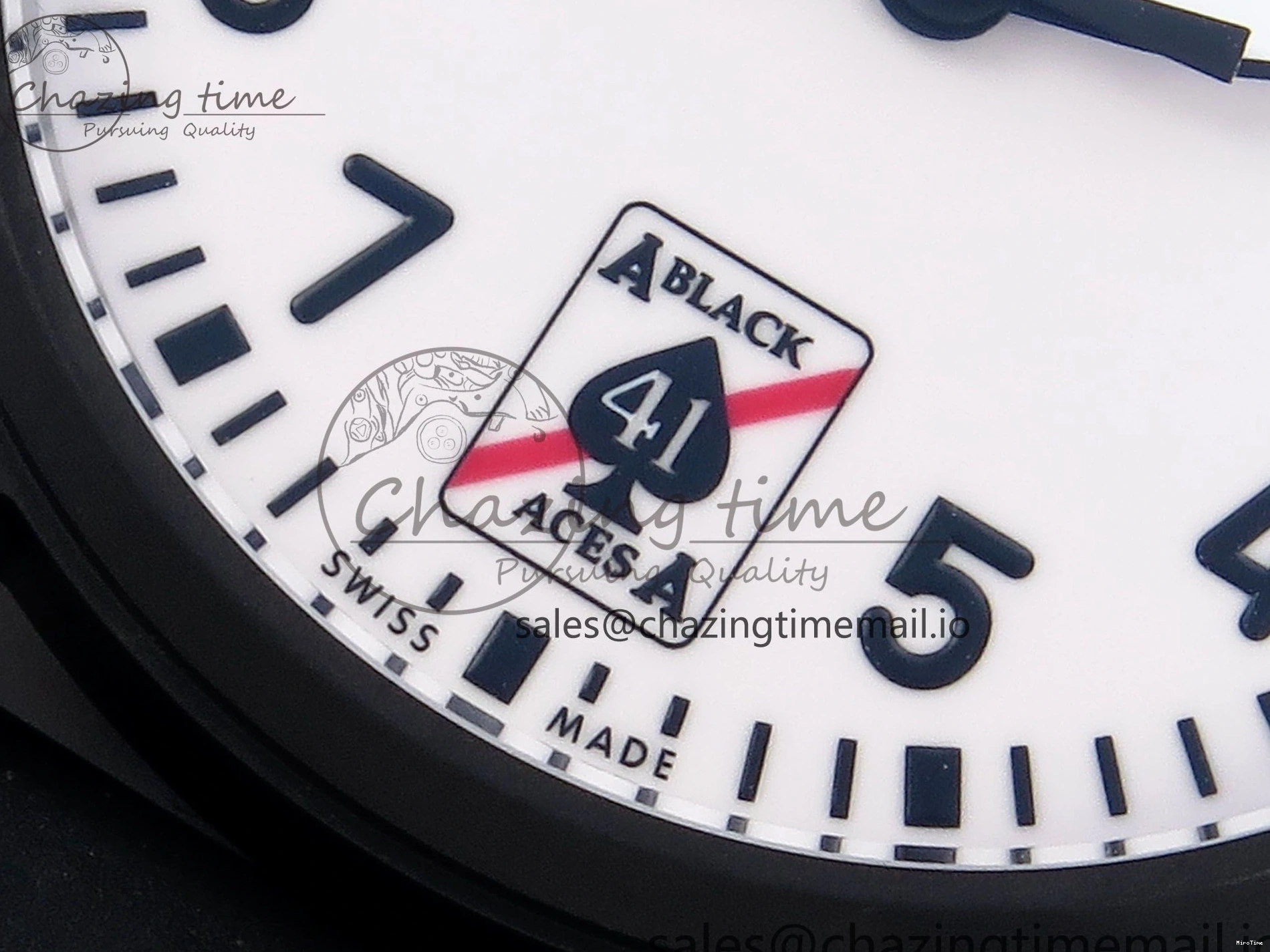 MIROTIME 0307 TravelReady Pilot IW326905 Black Aces M+F 1:1 Best Edition White Dial on Black Rubber Strap MY 7000